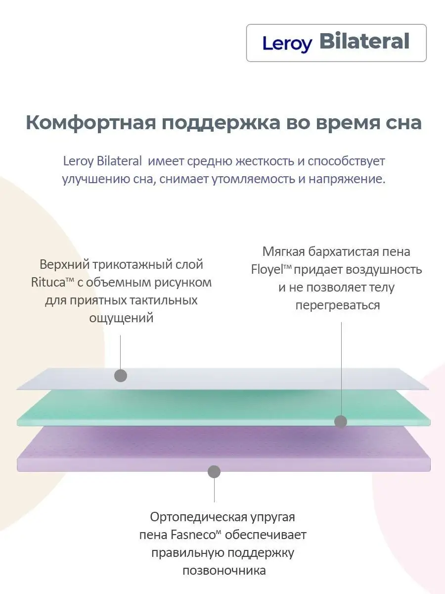 Leroy Матрас-топпер 100х200 Bilateral 5