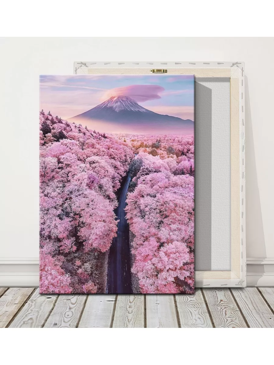 Картина Цветущая Сакура (3) Cherry Blossom (3) 50х70 FIX CANVAS купить по  цене 2 016 ₽ в интернет-магазине Wildberries | 72261576