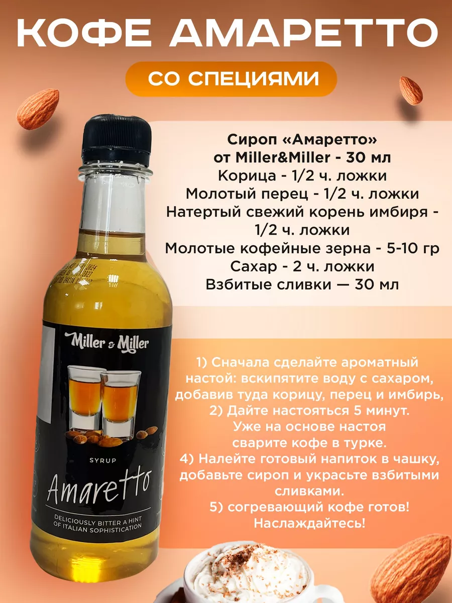 Набор сиропов для кофе и чая Miller&Miller купить по цене 909 ₽ в  интернет-магазине Wildberries | 72271096