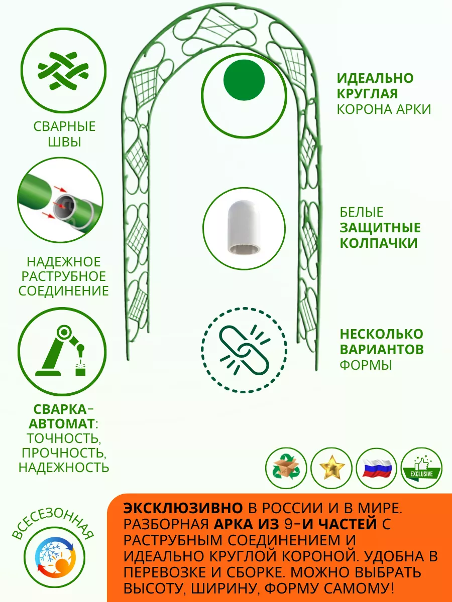 Садовые арки из металла — купить металлические садовые арки в Москве