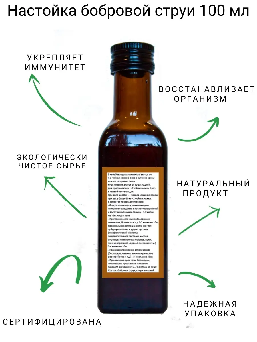 Струя бобра настойка 100 мл Долголетов купить по цене 719 ₽ в  интернет-магазине Wildberries | 73574720