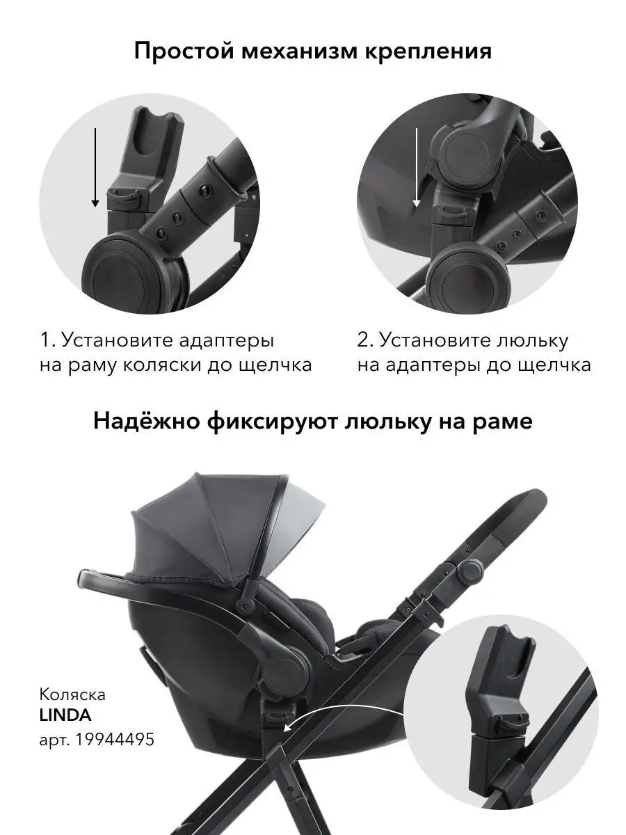 Адаптер для коляски MOMMER и LINDA Happy Baby купить по цене 879 ₽ в  интернет-магазине Wildberries | 74319300