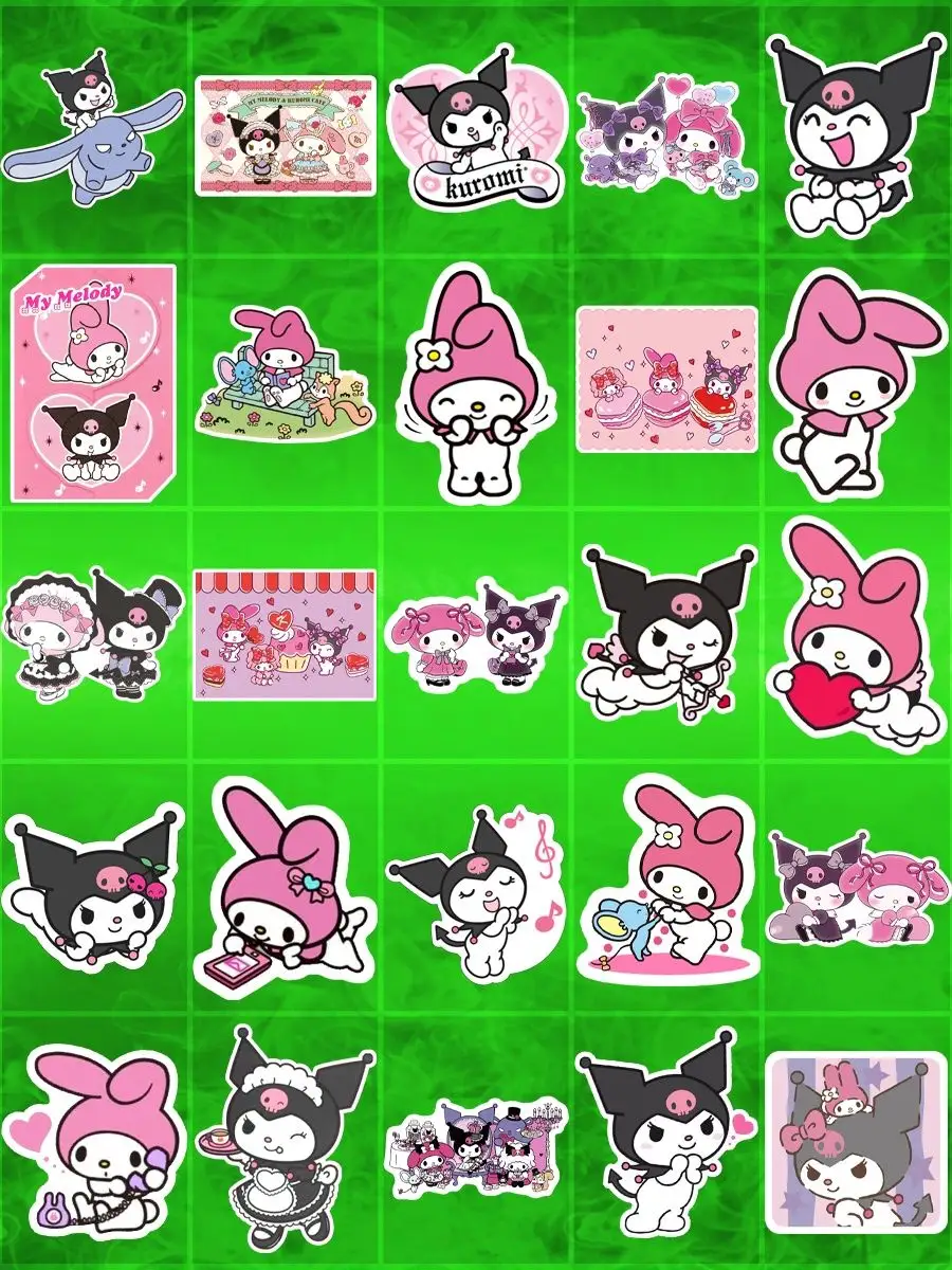 Sticker Rush Стикеры наклейки набор стикерпак аниме Куроми Kuromi My MelodyМай Мелоди Hello Kitty Хеллоу Китти