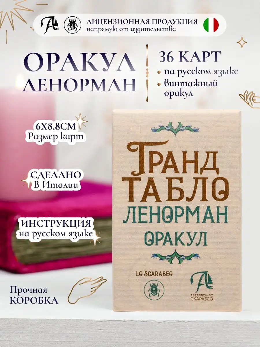 Карты оракул Ленорман Гранд Табло 36 карт мини колода Lo Scarabeo купить по  цене 573 ₽ в интернет-магазине Wildberries | 75161644