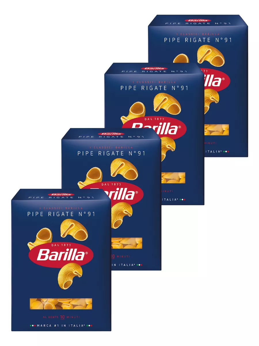 Макароны Улитки рифленые №91 (пипе ригате) 4шт Barilla купить по цене 507 ₽  в интернет-магазине Wildberries | 75337089