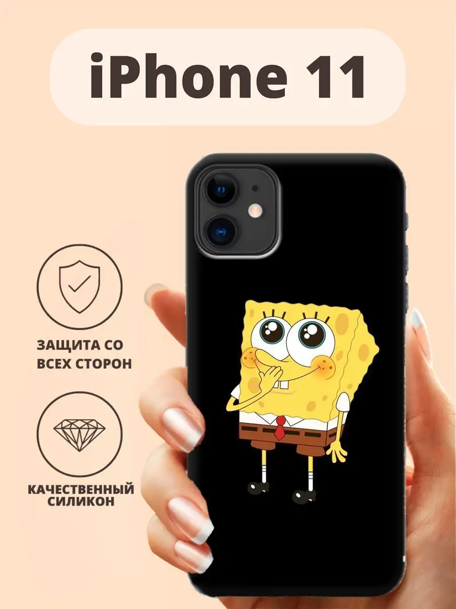 ТвойГаджет Чехол для iPhone 11 Тематика Мульт принт 159 Спанч Боб