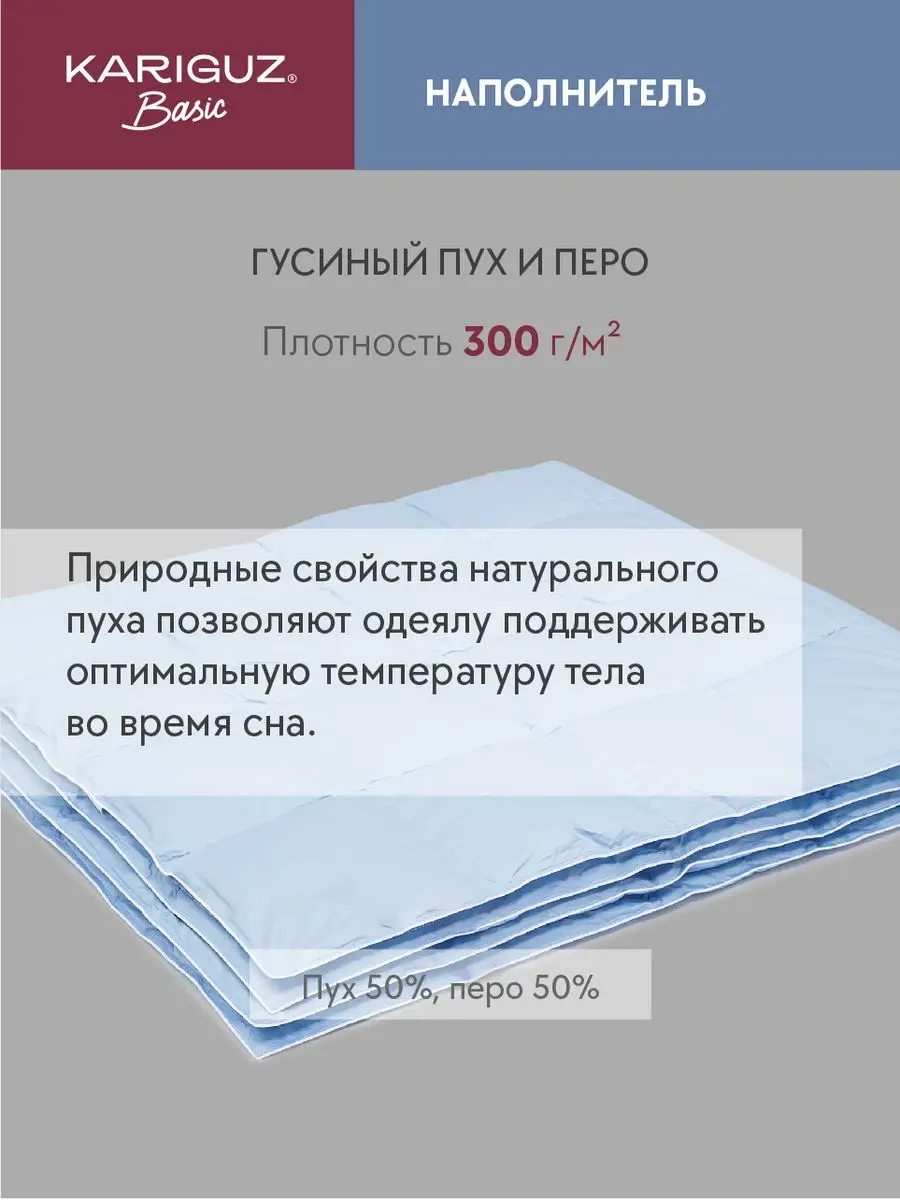 Kariguz Одеяло евро 200х220 см пух перо всесезонное