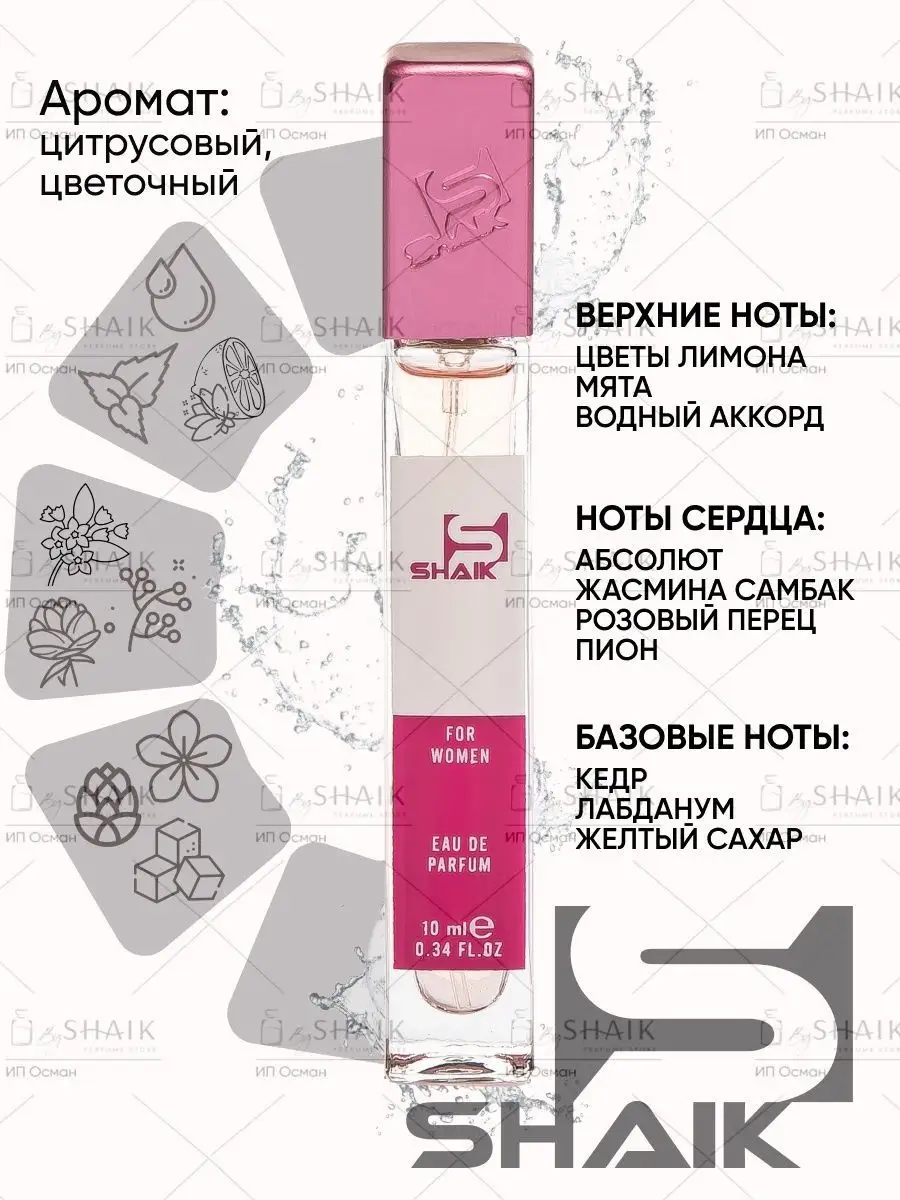 Таблица ароматов шейках