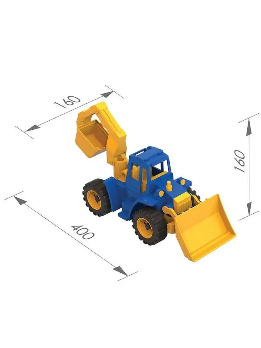 Трактор Ангара с грейдером и ковшом, 40 см пластмассовая игр… Нордпласт  купить по цене 819 ₽ в интернет-магазине Wildberries | 79841084