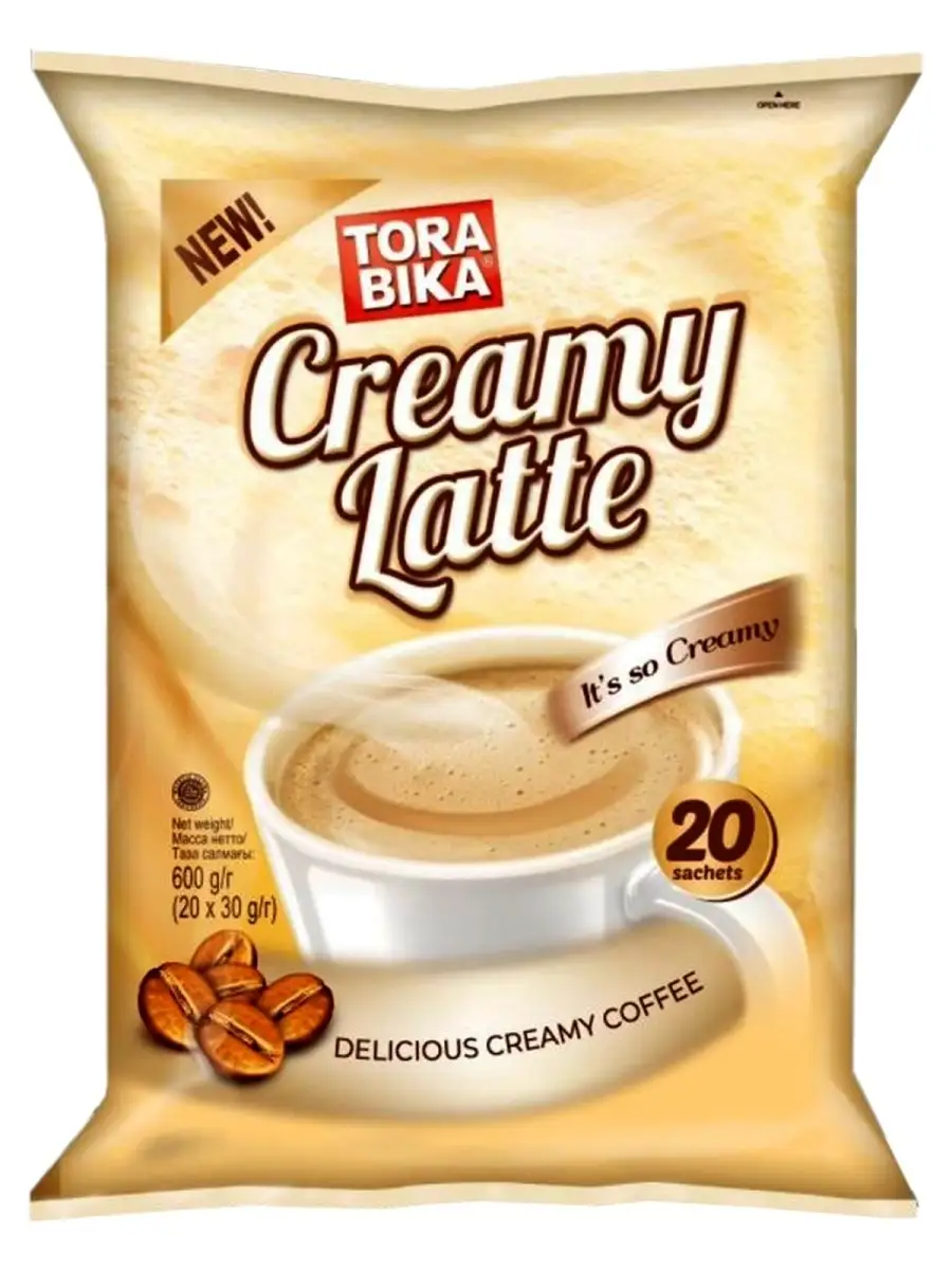 Кофе растворимый в пакетиках Creamy Latte латте 3в1, 60 шт ToraBika купить  по цене 1 050 ₽ в интернет-магазине Wildberries | 81304537