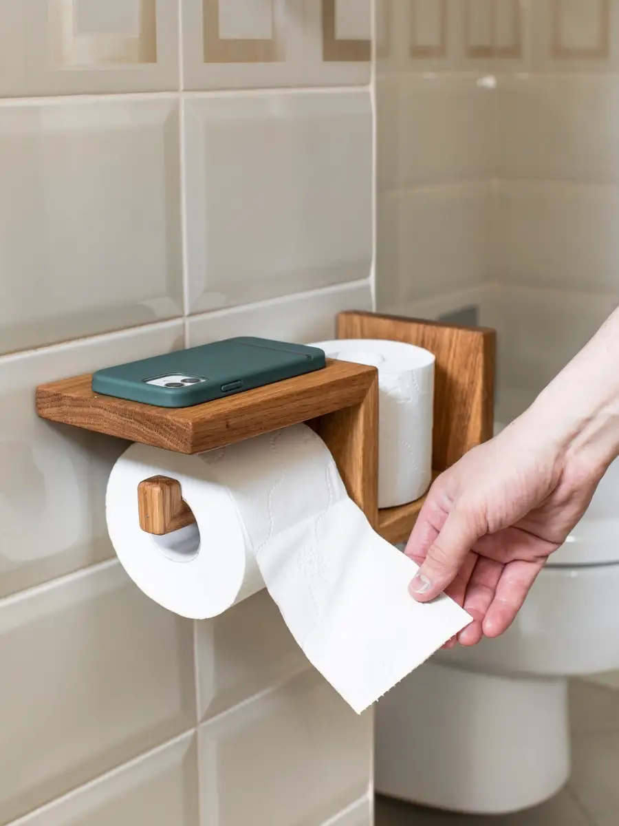 Мастерим деревянный держатель для туалетной бумаги