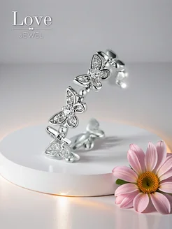 Кольцо бижутерия под серебро с камнем необычное 1шт Love JEWEL 82714006 купить за 182 ₽ в интернет-магазине Wildberries