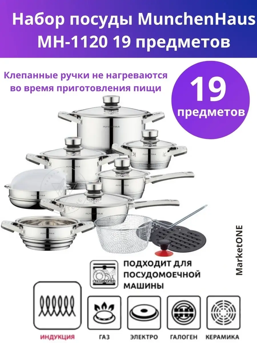 Кастрюля Набор кастрюль, для дома, для кухни купить по цене 9 692 ₽ в  интернет-магазине Wildberries | 83343573