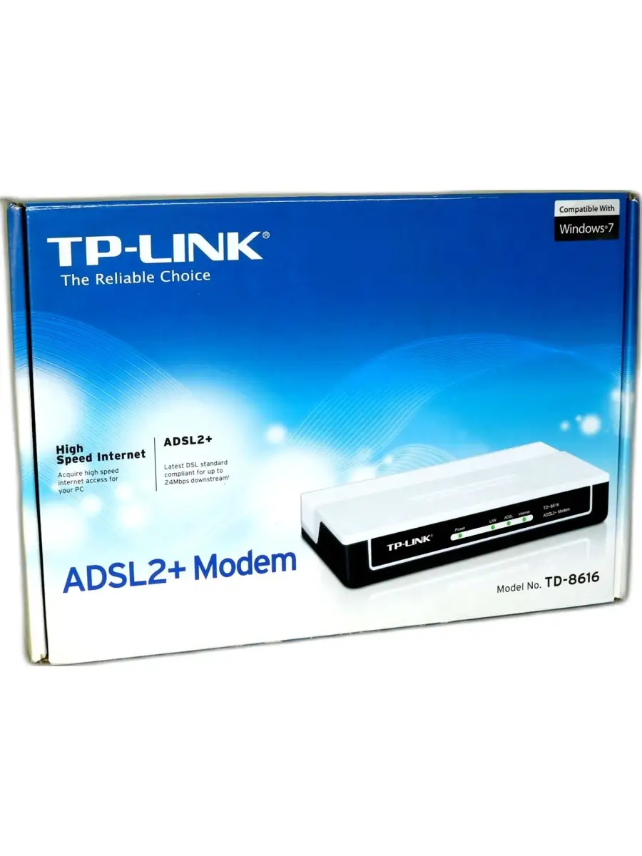 Модем ADSL TD-8616 rev.7.0 1 x RJ45, цвет белый с черным