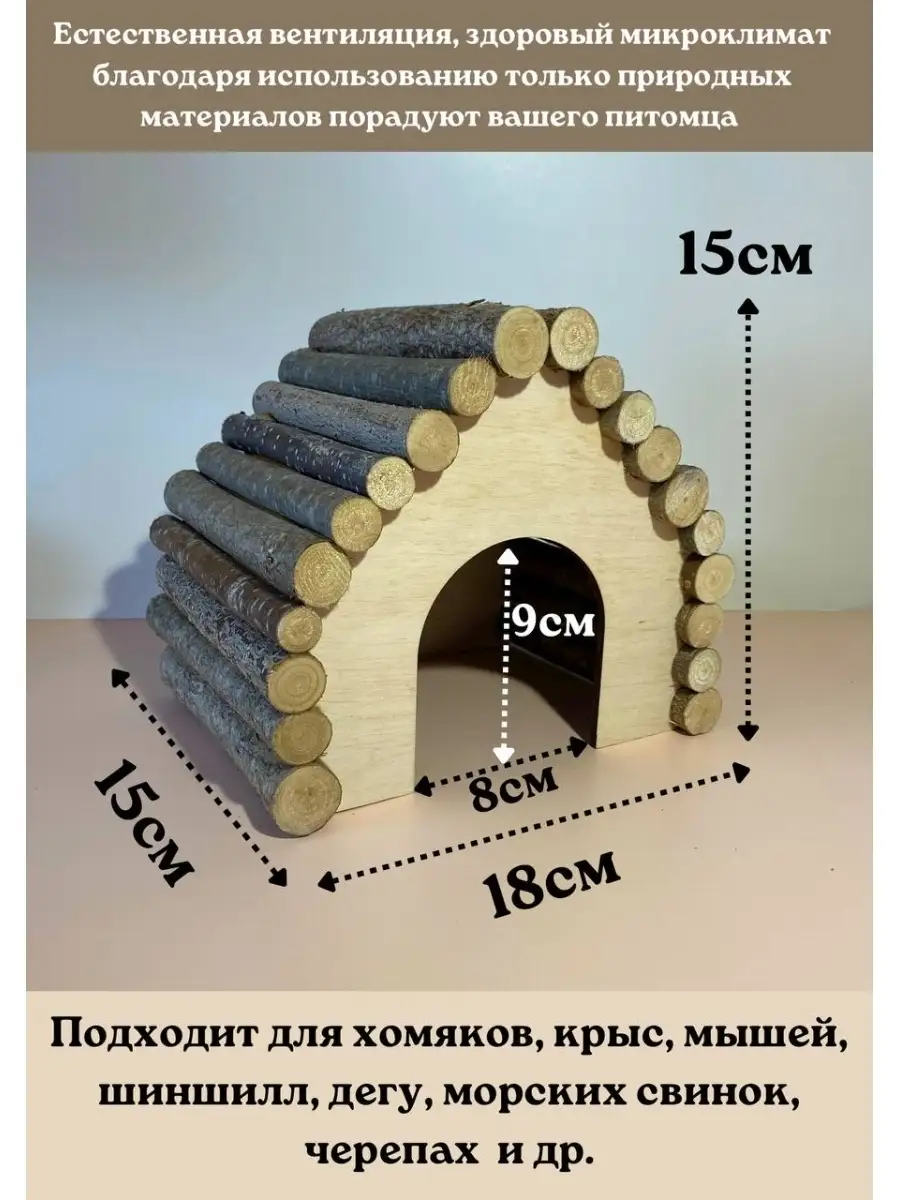 Дом для хомяка дегу крысы морской свинки Соловейка купить по цене 622 ₽ в  интернет-магазине Wildberries | 87180492