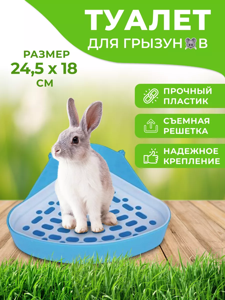 Лоток для грызунов угловой для кроликов Туалет Pets and home купить по цене  0 р. в интернет-магазине Wildberries в Беларуси | 87637910