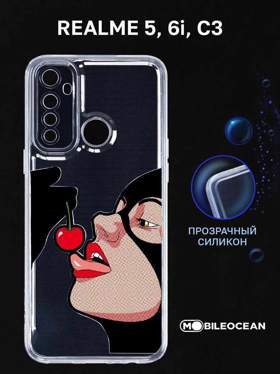 Чехол на Realme C3, 6i, 5, Реалми С3, 6i, 5, прозрачный Mobileocean купить  по цене 242 ₽ в интернет-магазине Wildberries | 88068331