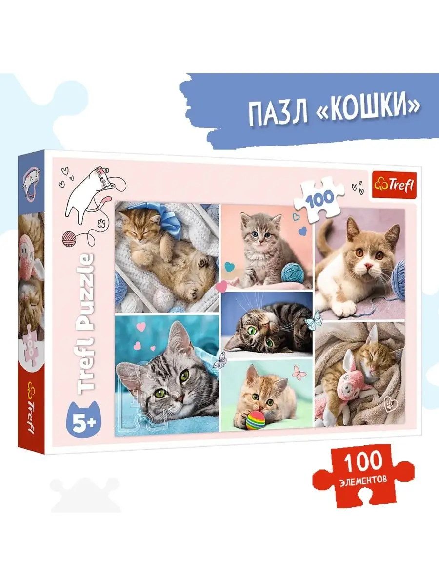 Пазлы крупные 100 деталей Кошка