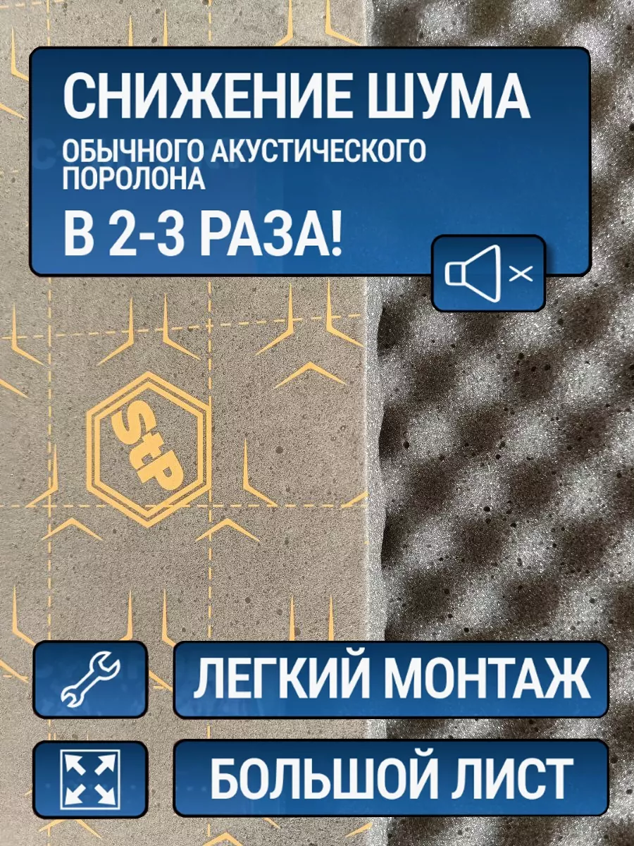 Comfortmat Акустический поролон 15 мм и шумоизоляция автомобиля