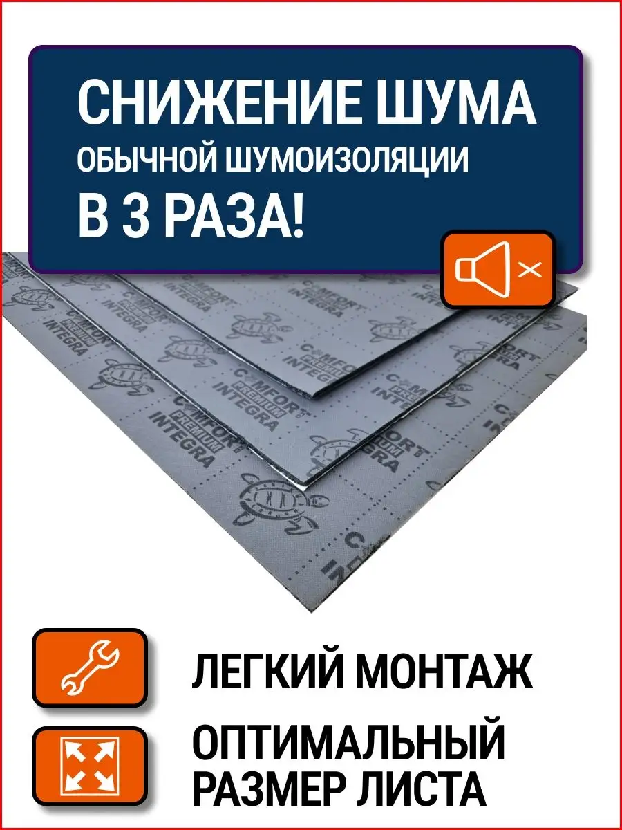 Самоклеящаяся теплоизоляция и шумоизоляция автомобиля 6 мм