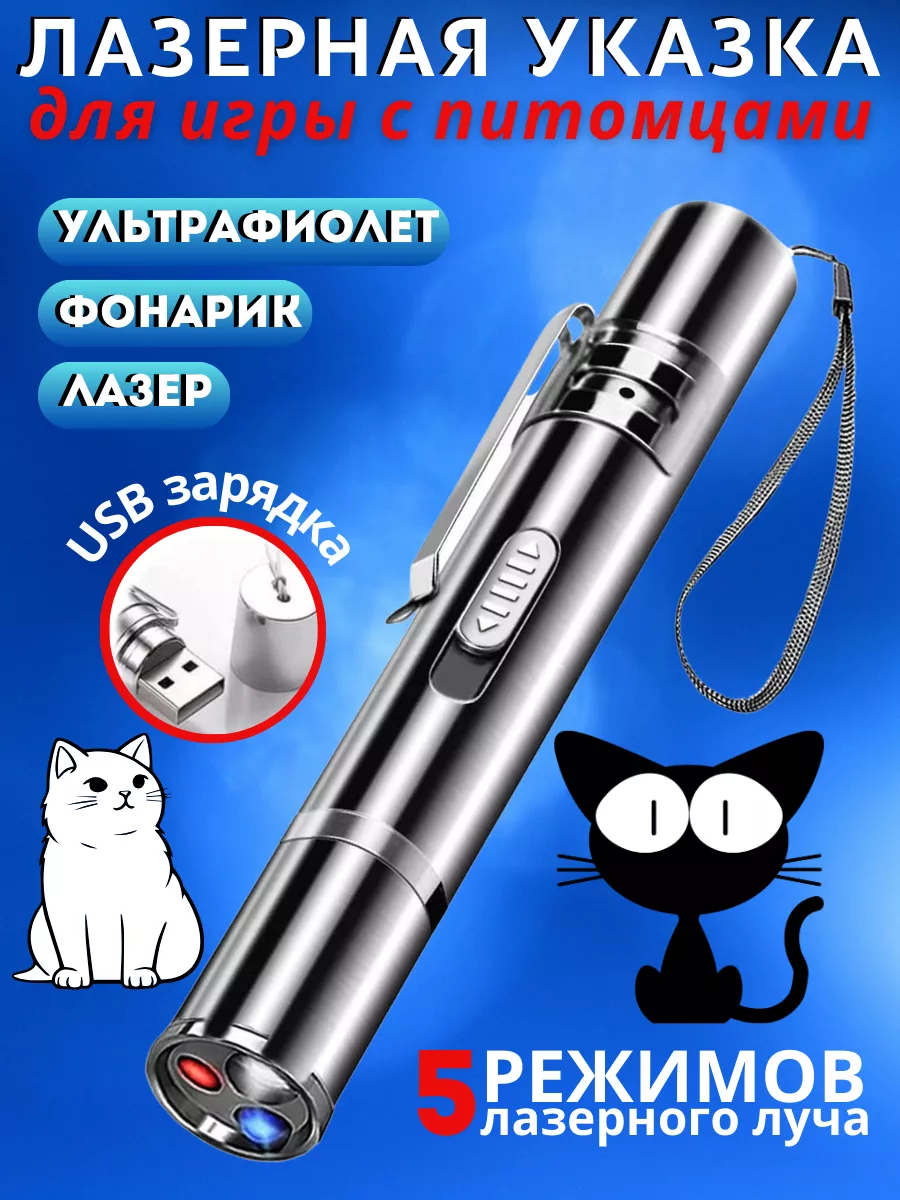 Кошачий ХИТ Лазерная указка игрушка для кошек и собак