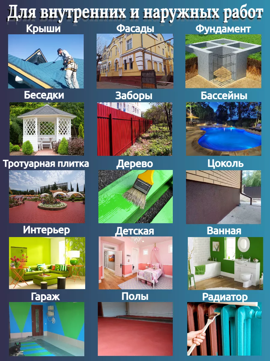 Краска резиновая для внутренних и наружных работ 6кг PromColor купить по  цене 2 586 ₽ в интернет-магазине Wildberries | 93479394