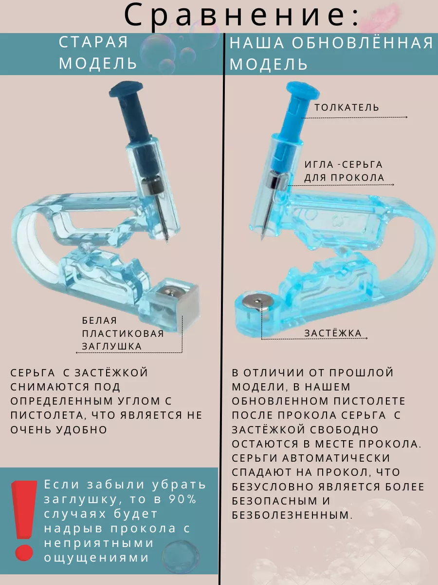 Пистолет для пирсинга и прокола ушей а так же крыльев носа