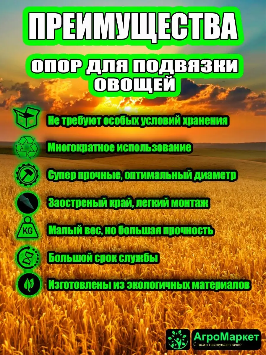 Колышки садовые опоры композитные АгроМаркет купить по цене 27,16 р. в  интернет-магазине Wildberries в Беларуси | 96577208