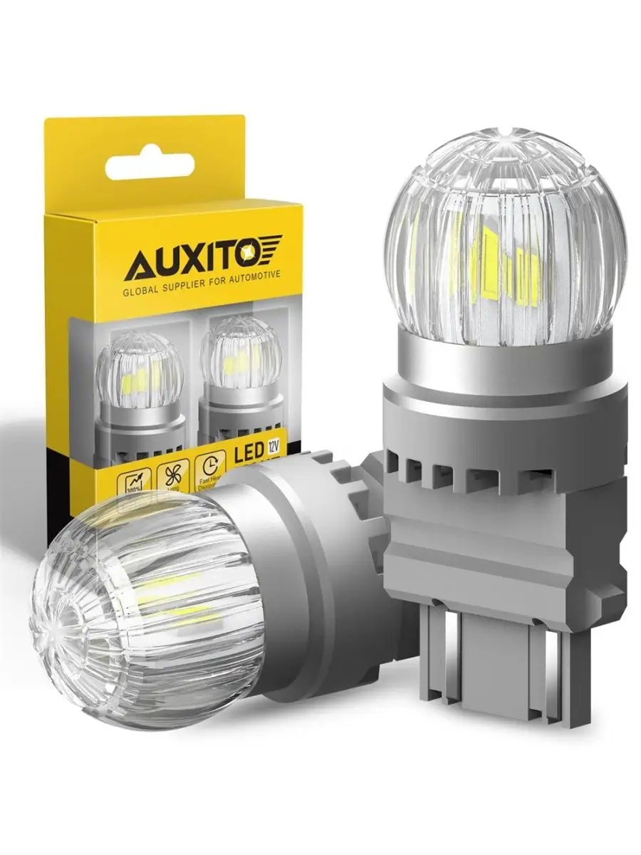 AUXITO Led лампы P27/7W, 3157 (двухконтактные, белые)