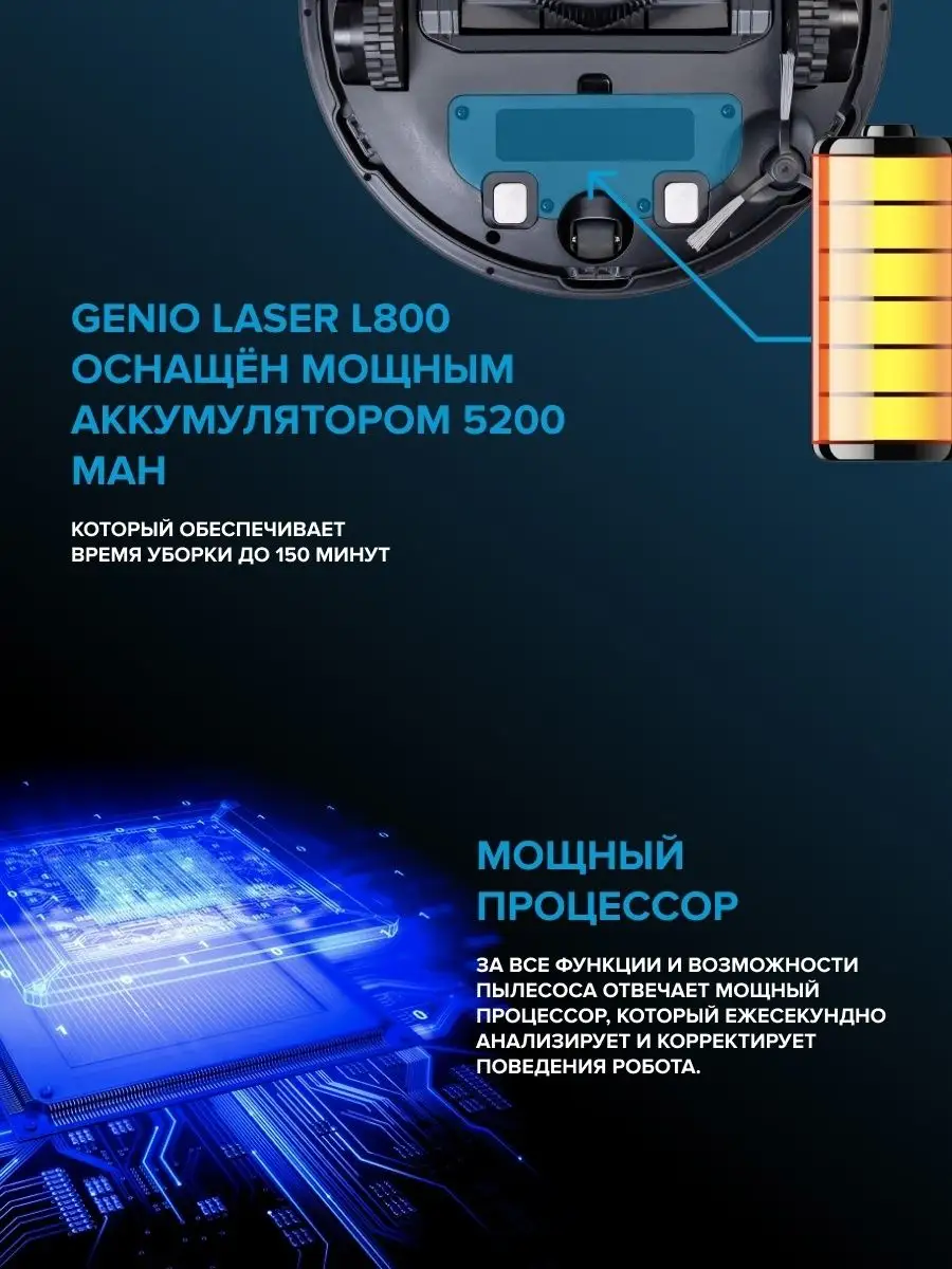 Робот Пылесос Genio Laser L800 Купить