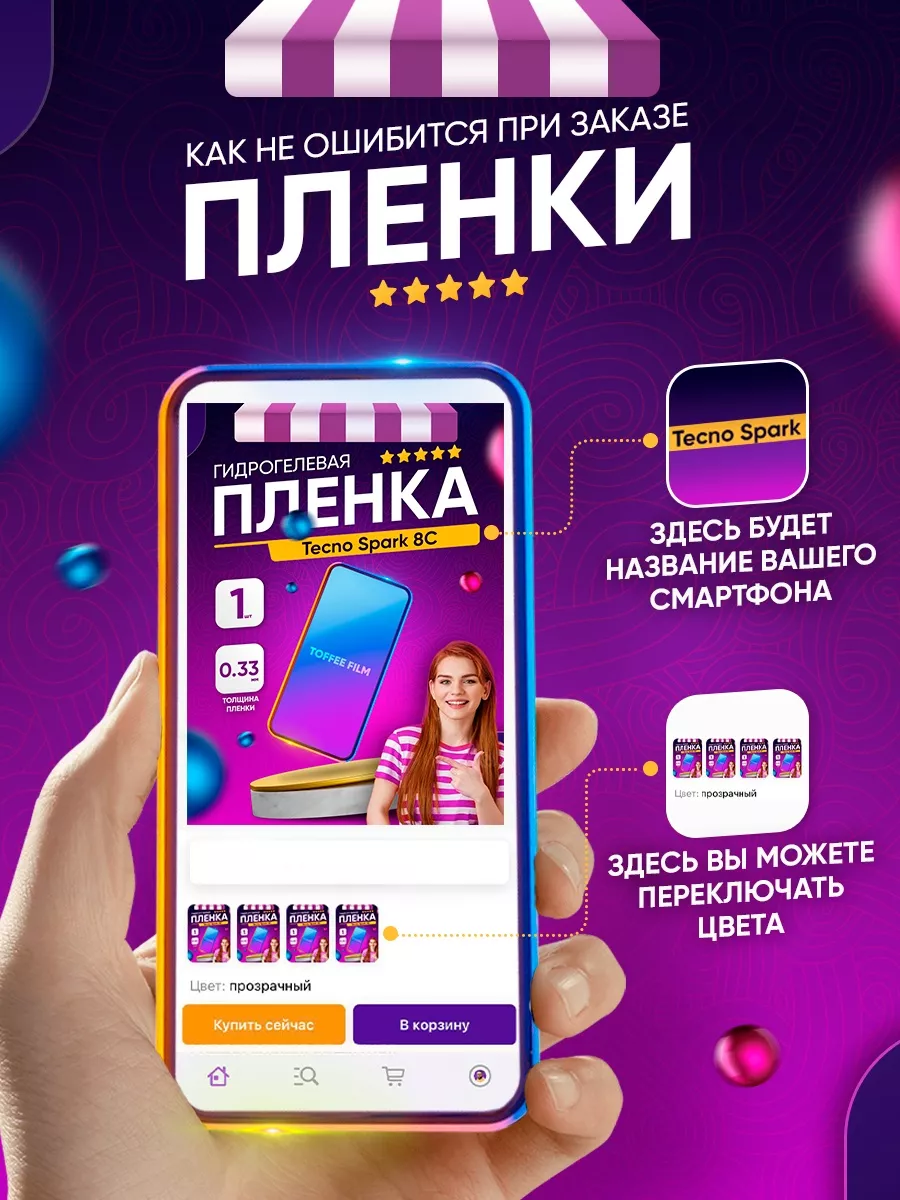 Гидрогелевая защитная пленка Xiaomi Redmi 10 (2022)