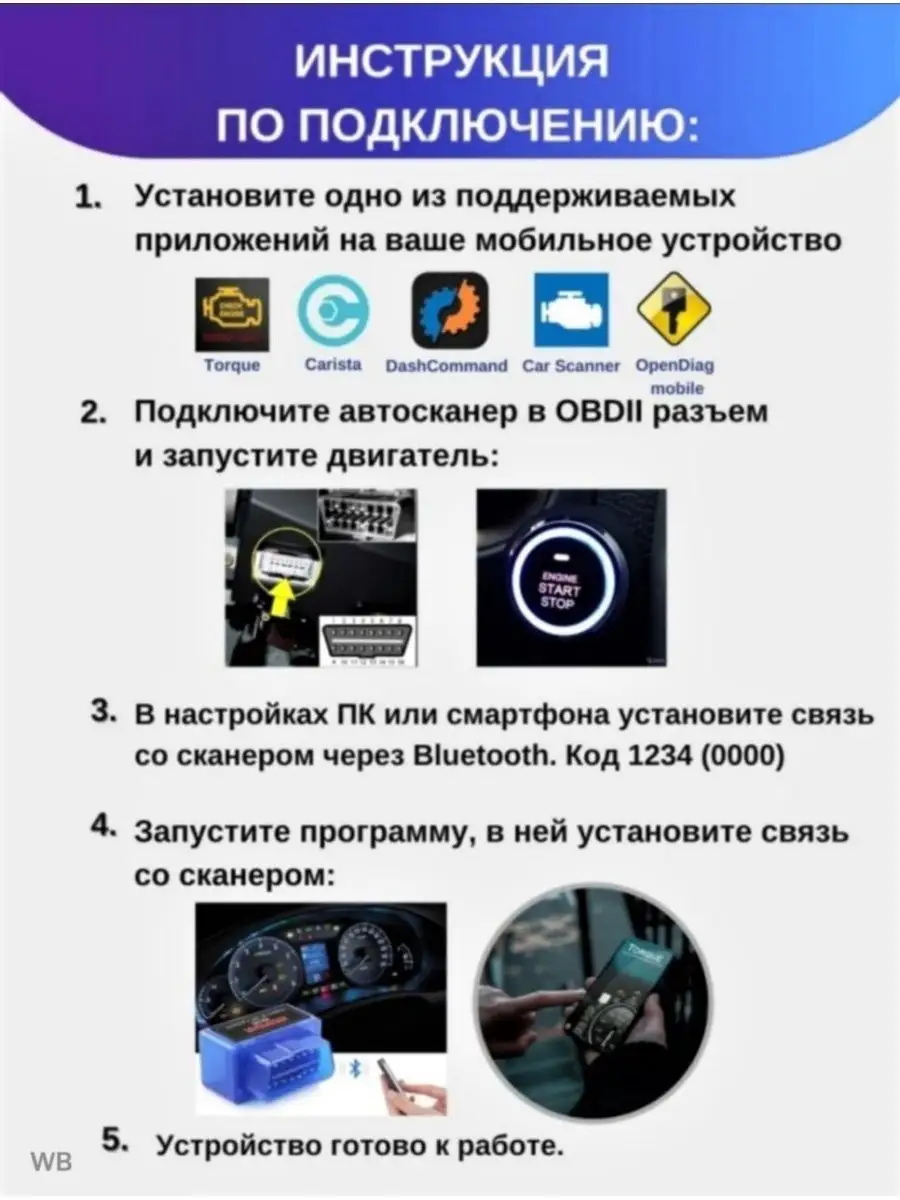 ELM 327 v 1.5 автосканер Елм327 Bluetooth адаптер obd2