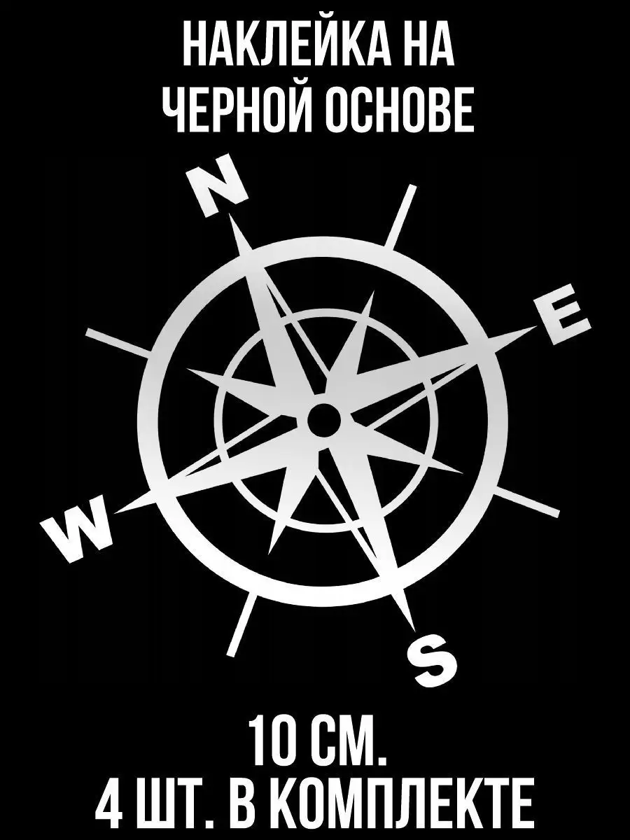 NEW Наклейки за Копейки Наклейка Компас роза ветров север юг запад восток